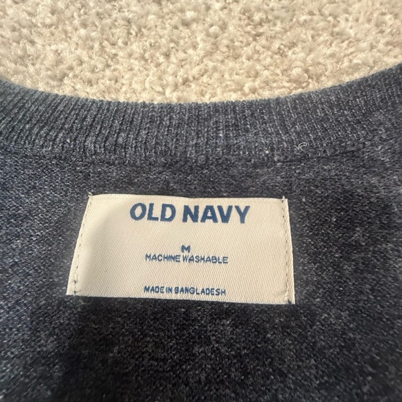 NWT men’s medium navy blue v neck old navy sweater - Picture 2 of 5